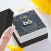 To My Beautiful Wife, Infinity Hearts Necklace With Our Journey Through Life Means Everything To Me Customized Message Card, Birthday, Gift For Her, Jewelry For Her, Pendant For Her