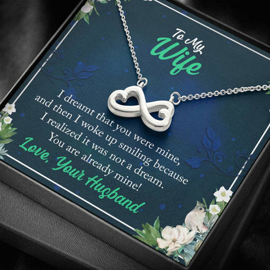 To My Wife You Are Mine Infinity Necklace, Couple Collection, Gift for Anniversary, Valentine's Day, Birthday, Couple Gifts, Jewelery, Necklace With Message Card