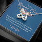 To My Bonus Mom, Infinity Hearts Necklace, Pendant For Her, Birthday, Anniversary, Christmas, Mother's Day Gift For Her, Jewelry For Her, Necklace For Her