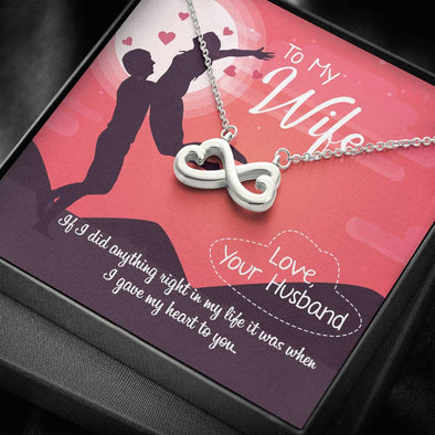 If I Did Anything Right in My Life It Was When I Gave My Heart to You Necklace, Pendant for Wife, Gift for Birthday, Anniversary, Christmas, , Valentine's Day
