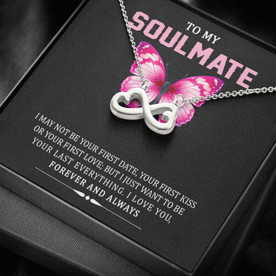 To My Soulmate, I love You Forever And Always, Gift For Love, Anniversary, Infinity Necklace, Silver Pendant For Wife, Jewelry, Couple Accessories, Couple Gift