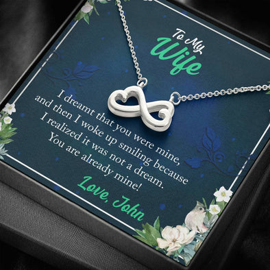 To My Wife, You Are Already Mine, Personalized Gift, Jewelry For Her Gift For Wife, Customized Infinity Necklace, Custom Couple Gifts, Couple Accessories