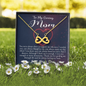 To My Caring Mom, Infinity Hearts Necklace, Pendant For Her, Birthday, Anniversary, Christmas, Mother's Day, Gift For Her, Jewelry For Her, Necklace For Her From Her Son