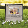 To My Bonus Daughter, Infinity Hearts Necklace With Privilege Of Being Your Mother Message Card, Customized Picture And Name Gift Pendant For Her, Christmas, Birthday, Anniversary, Gift For Her