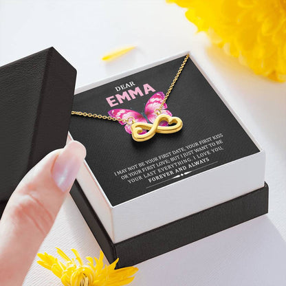 My Dear Wife, I Just Want To Be Your Last Everything, Gift For Soulmate, Couple Collection, Birthday, Anniversary, Customized Infinity Necklace, Name Pendant