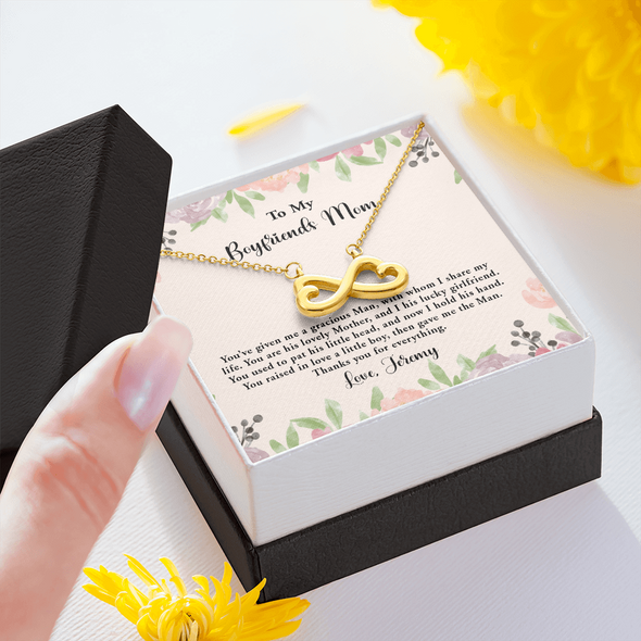 For Boyfriend's Mom, Infinity Hearts Necklace, Mother's Day Gift For Her, Christmas Gift, Birthday Gift, Necklace For Her, Precious Gift For Her, Jewelry For Her