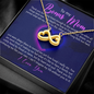 To My Bonus Mom, Infinity Hearts Necklace, Necklace With Thanks For Being Brave Message Card For Her, Mother’s Day Gift Pendant For Her, Christmas, Birthday, Anniversary, Jewelry For Her