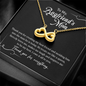 To My Boyfriend's Mom, Infinity Hearts Necklace, Birthday, Gift For Her, Valentine's Day, Jewelry For Mom, Silver Pendant, Christmas, Mother's Day, Thank You For Everything