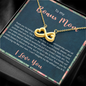 To My Bonus Mom, Infinity Hearts Necklace, Mother’s Day Gift For Her, Necklace For Her, Jewelry For Her, Birthday, Christmas, Anniversary, Pendant For Her