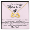 To An Amazing Mama To Be, Infinity Hearts Necklace, Mother's Day, Anniversary, Birthday, Mother's Day, Christmas, Gift For Her Valentine's Day, Jewelry For Mom, Customized Pendant For Newly Mom