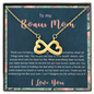 To My Bonus Mom, Infinity Hearts Necklace, Mother’s Day Gift For Her, Necklace For Her, Jewelry For Her, Birthday, Christmas, Anniversary, Pendant For Her