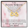 Customized Pendant For My Awesome Girlfriend, Infinity Hearts Necklace, Customized Pendant For Her, Birthday Gift, Christmas, Anniversary, Gift For Her, Valentine's Day, Jewelry For Her