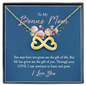 To My Bonus Mom, Infinity Hearts Necklace, Pendant For Her, Birthday, Anniversary, Christmas, Mother's Day Gift For Her, Jewelry For Her, Necklace For Her