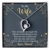 To My Beautiful Wife, Forever Love Necklace With Our Journey Through Life Means Everything To Me Customized Message Card, Birthday, Gift For Her, Jewelry For Her, Pendant For Her