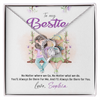 To My Bestie, Forever Love Necklace With I'll Always Be There For You Custom Message Card, Necklace for Her, Birthday, Gift For Her, Jewelry For Her, Pendant For Her