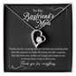 To My Boyfriend's Mom, Forever Love Necklace, Birthday, Gift For Her, Valentine's Day, Jewelry For Mom, Silver Pendant, Christmas, Mother's Day, Thank You For Everything