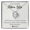 To My Beautiful Future Wife, Forever Love Necklace With I'll Choose You Over and Over.....And Over Custom Message Card, Birthday, Anniversary, Gift For Her, Jewelry For Her, Pendant For Her