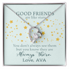 To My Good Friends, Forever Love Necklace With You Don't Always See Them Custom Message Card, Jewelry For Her, Birthday, Gift For Her, Necklace for Her