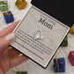 TO MY LOVING MOM, FOREVER LOVE NECKLACE WITH MESSAGE CARD FOR MOM, BIRTHDAY, MOTHER'S DAY GIFT FOR HER