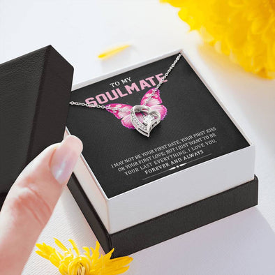 To My Soulmate/girlfriend/wife Silver Pendant, Heart Shaped Silver Pendant, Anniversary Gift, Couple Jewelry, Present for Her, Gift From Husband for Valentine's Day