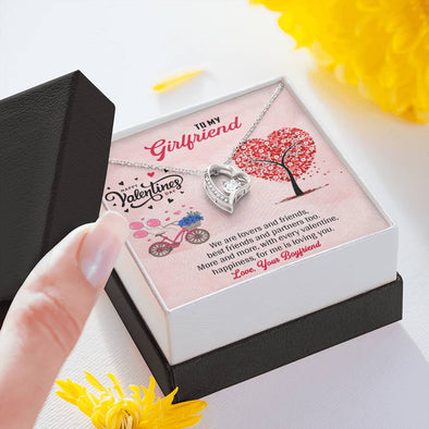 To My Girlfriend/soulmate/wife We Are Lovers and Friends Love Heart Pendant, Necklace With Message Card, Jewelry for Her, Gift for Valentine's Day, Couple Gifts,