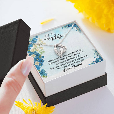 To My Wife, You Have Been A Blessing In My Life And This Is Just To Say That I love You, Name Necklace, Gift , Couple Accessories, Customized Heart Necklace