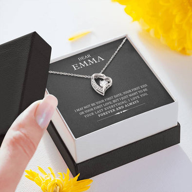 Dear Wife, I Just Want To Be Your Last Everything, I Love You Forever And Always, Heart Shape Gold Silver Necklace, Birthday, Personalized Gift For Soulmate