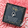 To My Beautiful Wife, Forever Love Necklace With Our Journey Through Life Means Everything To Me Customized Message Card, Birthday, Gift For Her, Jewelry For Her, Pendant For Her