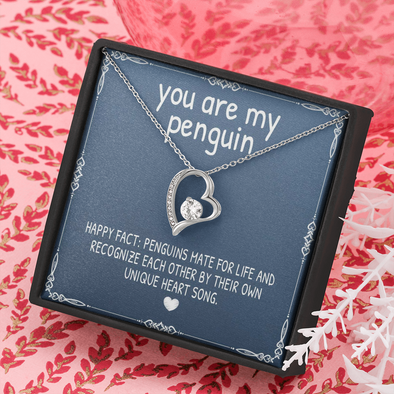 You Are My Penguin, Forever Love Necklace With Message Card, Birthday, Anniversary Gift For Wife, Jewelry For Her, Pendant For Her, Gift For Wife From Husband