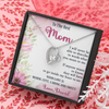 To The Best Mom, Forever Love Necklace, Gift For Mom, Mother's Day Special Gift, Mom's Birthday Gift, Custom Pendant For Mom, Necklace For Mom, Precious Gift For Mom