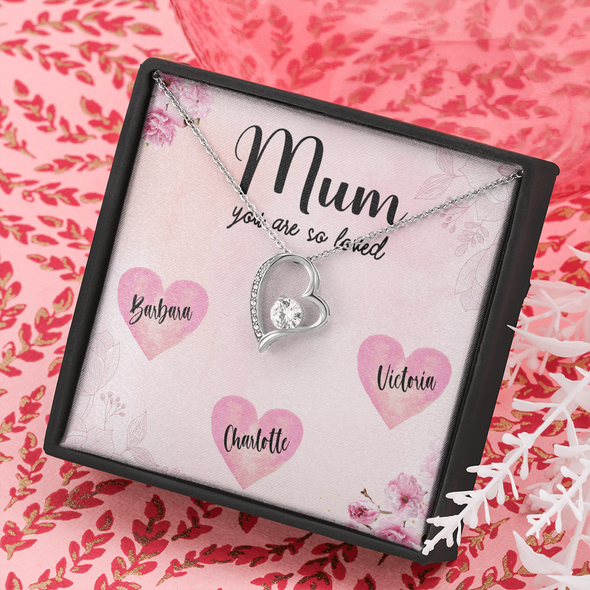 Mum You Are So Loved, Customized Pendant, Forever Love Necklace, Customized Pendant For Her, Mother's Day Gift, Birthday Gift, Christmas, Anniversary, Gift For Her, Valentine's Day, Jewelry For Her
