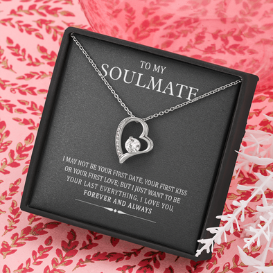 My Soulmate, Forever Love Necklace With Message Card, Jewelry For Her, Anniversary, Birthday, Gift For Her, Pendant For Her, Attractive Necklace With Message Card