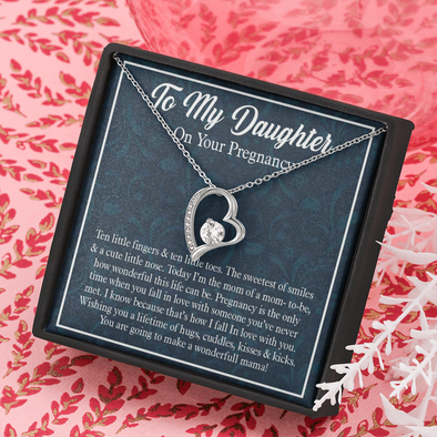 On Your Pregnancy, Forever Love Necklace With You Are Going to Make A Wonderful Mama Message Card, Pendant For Her, Pregnancy Gift For Your Daughter, Necklace For Her
