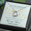 To My Good Friends, Forever Love Necklace With You Don't Always See Them Custom Message Card, Jewelry For Her, Birthday, Gift For Her, Necklace for Her