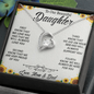 To Our Beautiful Daughter, Forever Love Necklace With Know That We Love You Message Card, Daughter's Day, Birthday Gift For Her, Jewelry For Her, Necklace For Her, Pendant For Her