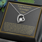 To My Boyfriend's Wonderful Mom, Forever Love Necklace, Birthday, Mother's Day, Gift For Her, Christmas, Valentine's Day, Jewelry For Mom, Silver Pendant, Anniversary