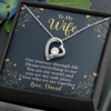 To My Beautiful Wife, Forever Love Necklace With Our Journey Through Life Means Everything To Me Customized Message Card, Birthday, Gift For Her, Jewelry For Her, Pendant For Her
