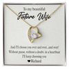To My Beautiful Future Wife, Forever Love Necklace With I'll Choose You Over and Over.....And Over Custom Message Card, Birthday, Anniversary, Gift For Her, Jewelry For Her, Pendant For Her
