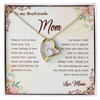 To My Boyfriend's Mom, Forever Love Necklace With I Will Forever Be Grateful To You Message Card, Mother's Day Gift, Anniversary Gift, Birthday Gift, Jewelry For Her, Customized Message Card