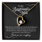 To My Boyfriend's Mom, Forever Love Necklace, Birthday, Gift For Her, Valentine's Day, Jewelry For Mom, Silver Pendant, Christmas, Mother's Day, Thank You For Everything