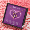 Dear Wife, Forever Love Necklace With Having You In My Life Message Card, Birthday, Anniversary, Valentine's Day Gift, Jewelry For Her, Pendant For Her, Customized Message Card