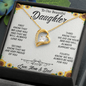 To Our Beautiful Daughter, Forever Love Necklace With Know That We Love You Message Card, Daughter's Day, Birthday Gift For Her, Jewelry For Her, Necklace For Her, Pendant For Her