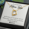 To My Beautiful Future Wife, Forever Love Necklace With I'll Choose You Over and Over.....And Over Custom Message Card, Birthday, Anniversary, Gift For Her, Jewelry For Her, Pendant For Her