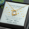 To My Good Friends, Forever Love Necklace With You Don't Always See Them Custom Message Card, Jewelry For Her, Birthday, Gift For Her, Necklace for Her