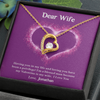 Dear Wife, Forever Love Necklace With Having You In My Life Message Card, Birthday, Anniversary, Valentine's Day Gift, Jewelry For Her, Pendant For Her, Customized Message Card