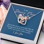 To My Bonus Mom, Interlocking Hearts Necklace, Pendant For Her, Birthday, Anniversary, Christmas, Mother's Day Gift For Her, Jewelry For Her, Necklace For Her