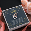To My Beautiful Wife, Interlocking Hearts Necklace With Our Journey Through Life Means Everything To Me Customized Message Card, Birthday, Gift For Her, Jewelry For Her, Pendant For Her