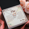 To My Boyfriend's Mom, Interlocking Hearts Necklace With I Will Forever Be Grateful To You Message Card, Mother's Day Gift, Anniversary Gift, Birthday Gift, Jewelry For Her, Customized Message Card