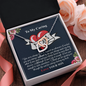 To My Caring Mom, Interlocking Heart Necklace, Birthday, Mother's Day, Christmas, Gift For Her, Valentine's Day, Jewelry For Mom, Silver Pendant, Anniversary