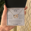 To My Beautiful Wife, Interlocking Hearts Necklace, Customized Pendant For Her, Jewelry For Her, Birthday Gift, Anniversary, Christmas, Gift For Her, Valentine's Day
